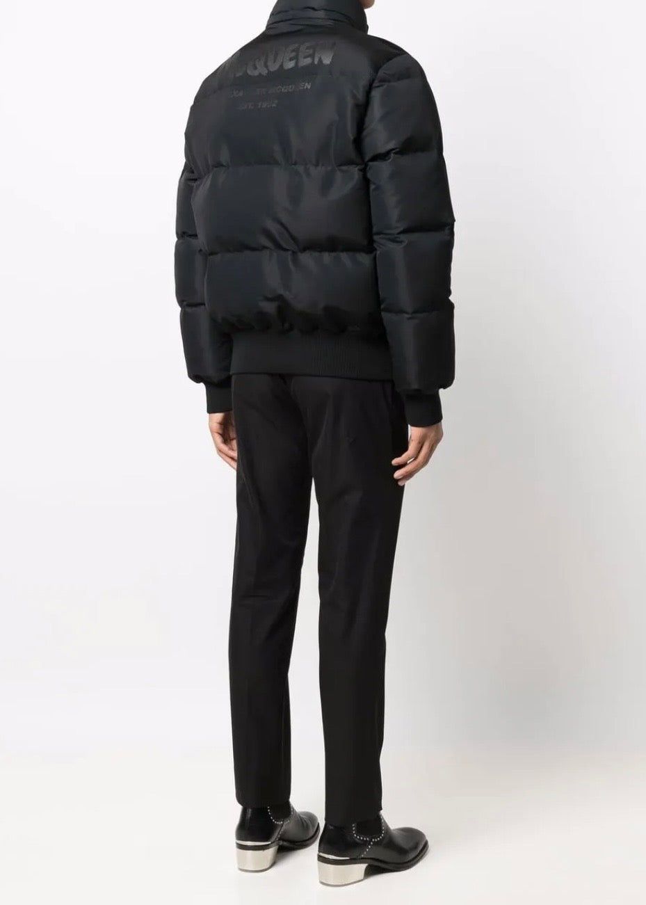Alexander McQueen Logo-Print Padded Puffer Jacket