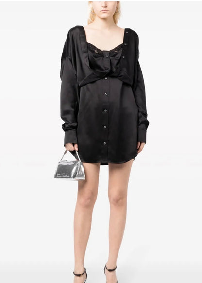 Alexander Wang Layered Silk Minidress