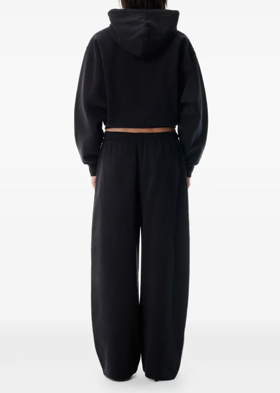 Alexander Wang Rhinestone-Drawcord Cotton Track Pants