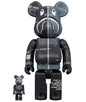Bearbrick x BAPE x Comme des Garcons Camo Shark 100% & 400% Set
