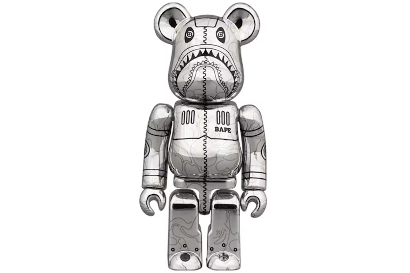 Bearbrick x BAPE x Hajime Sorayama Camo Shark 100% & 400% Set