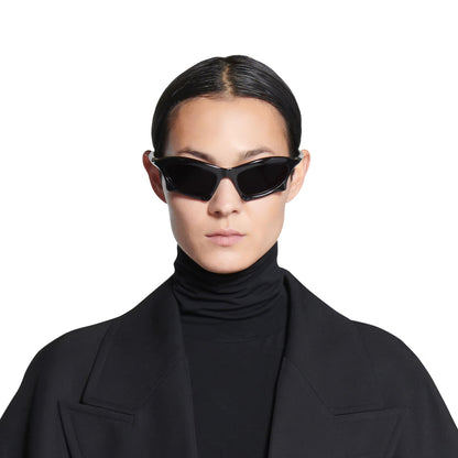 Balenciaga Bat Rectangle Sunglasses in Black