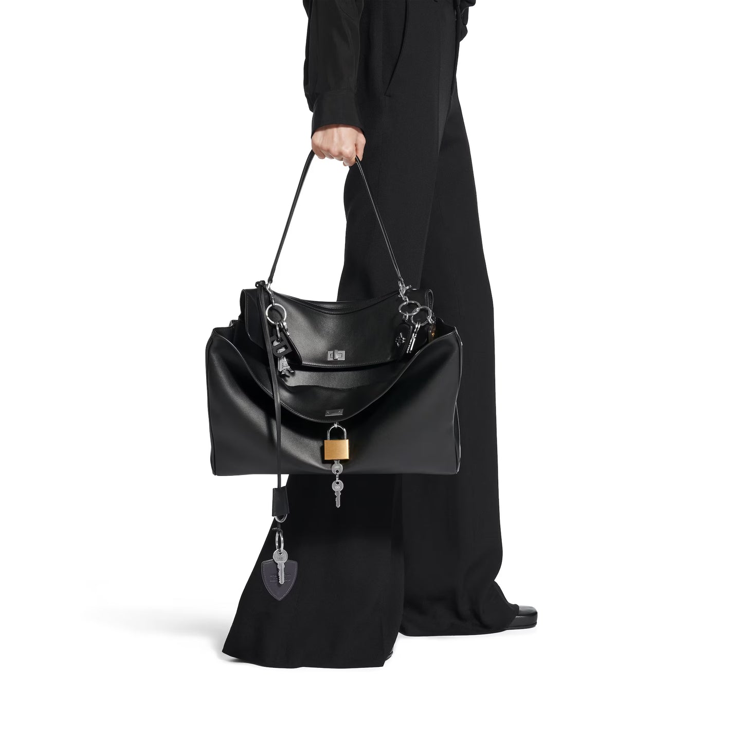 Balenciaga | Automobili Lamborghini Rodeo Handbag Large With Charms in Black