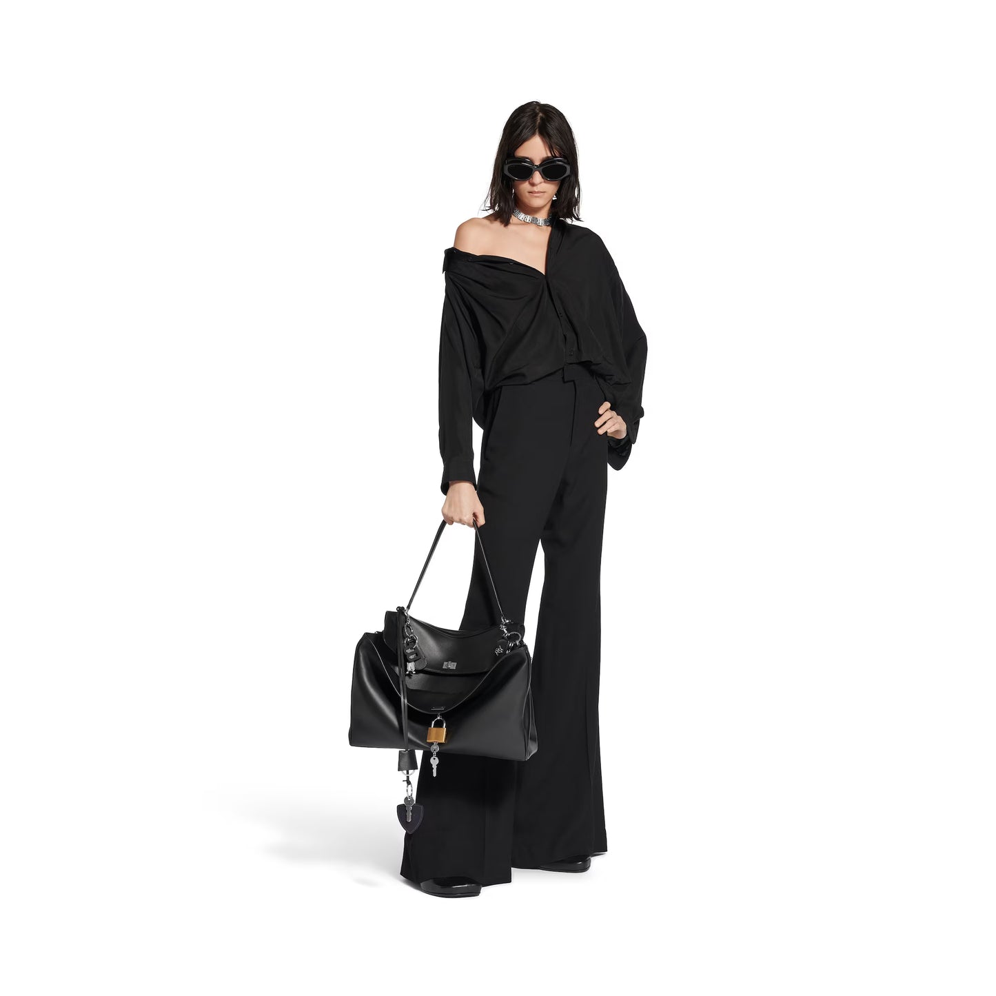 Balenciaga | Automobili Lamborghini Rodeo Handbag Large With Charms in Black