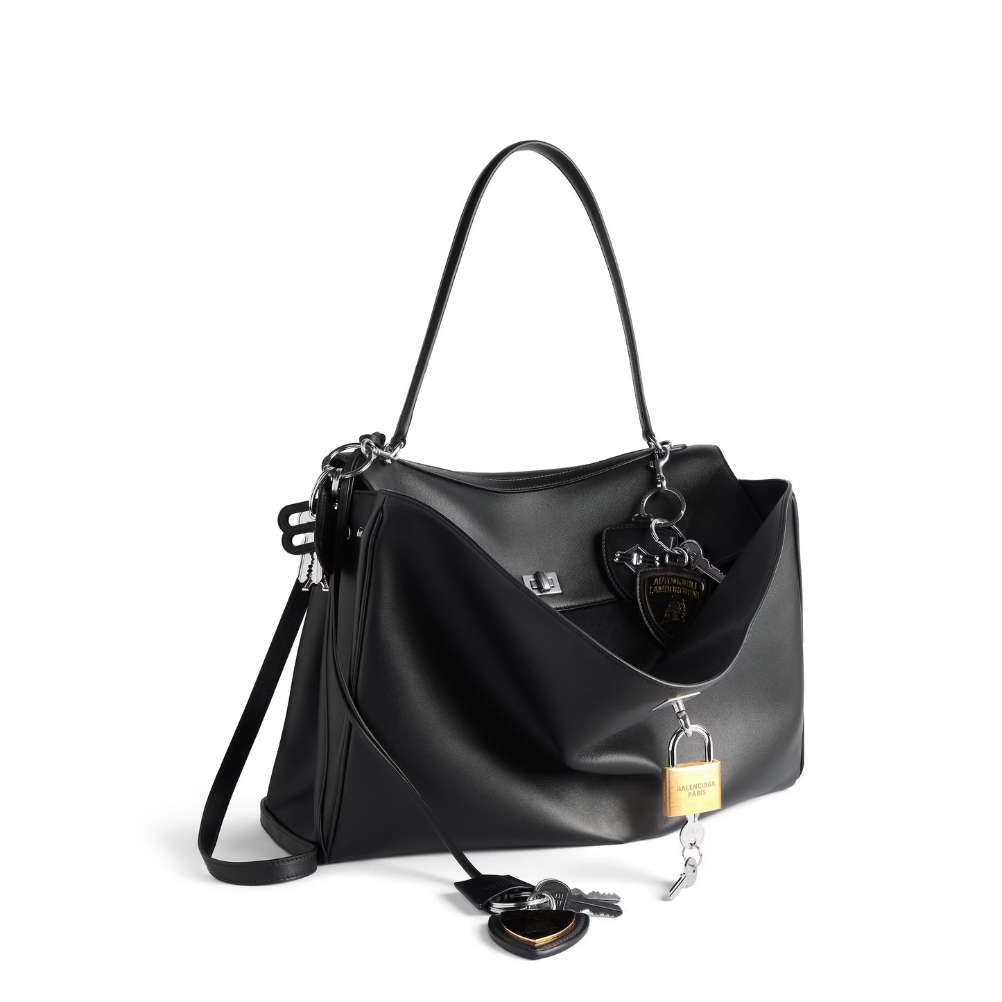 Balenciaga | Automobili Lamborghini Rodeo Handbag Large With Charms in Black