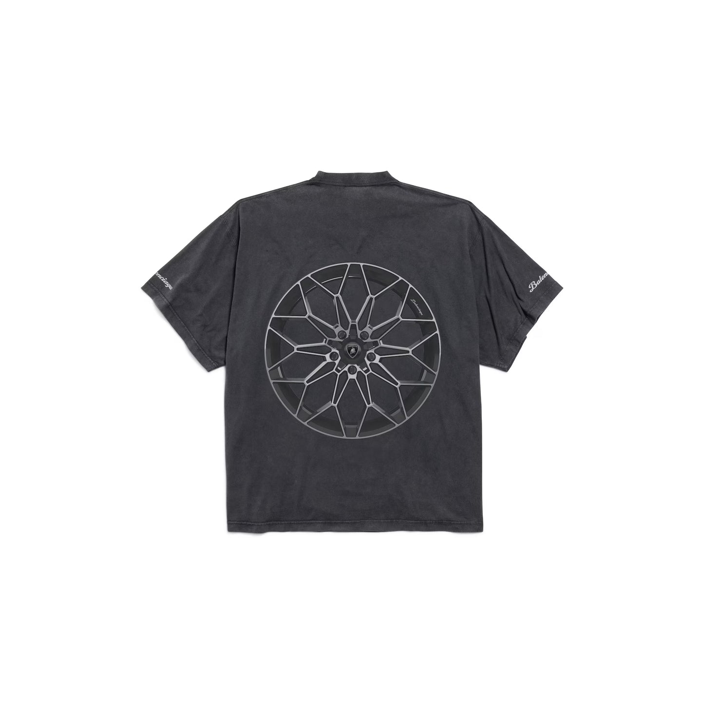 Balenciaga I Automobili Lamborghini Oversized T-shirt in Black Faded