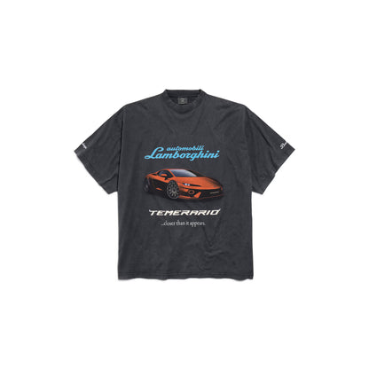 Balenciaga I Automobili Lamborghini Oversized T-shirt in Black Faded