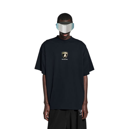 Balenciaga I Automobili Lamborghini Oversized T-shirt in Black Faded