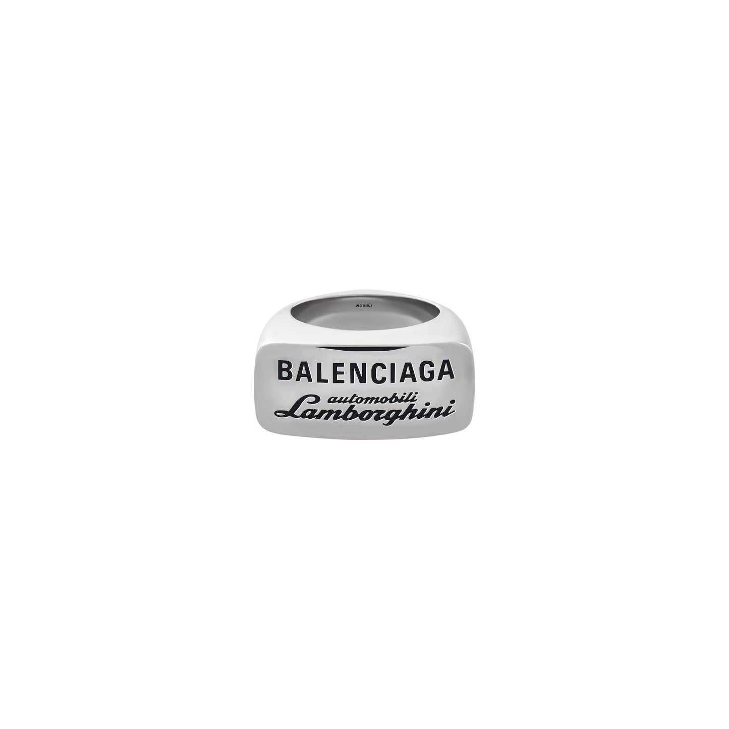 Balenciaga | Automobili Lamborghini Signet Ring in Shiny Silver