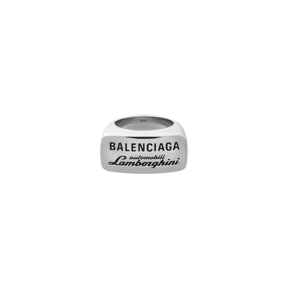 Balenciaga | Automobili Lamborghini Signet Ring in Shiny Silver