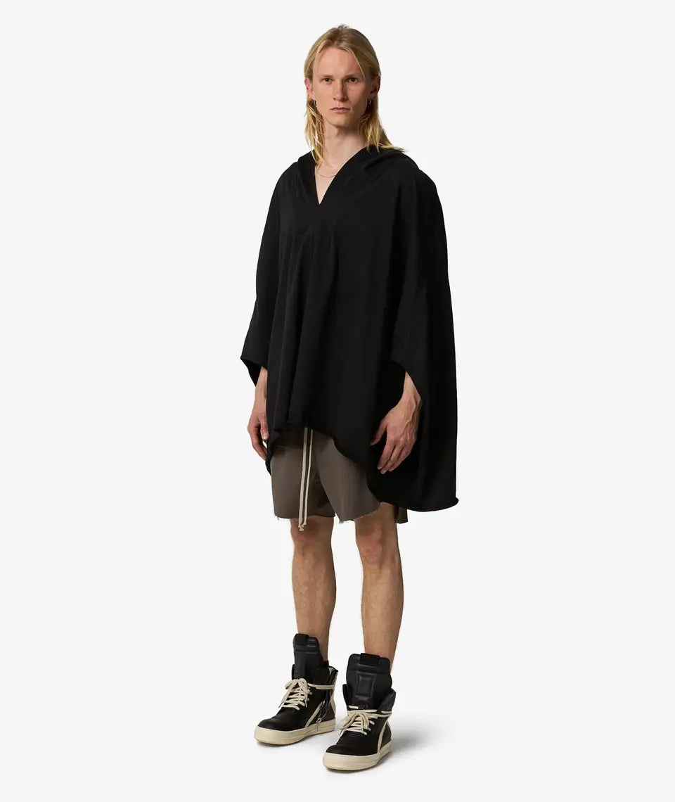 Rick Owens Kaftan Hoodie - Black