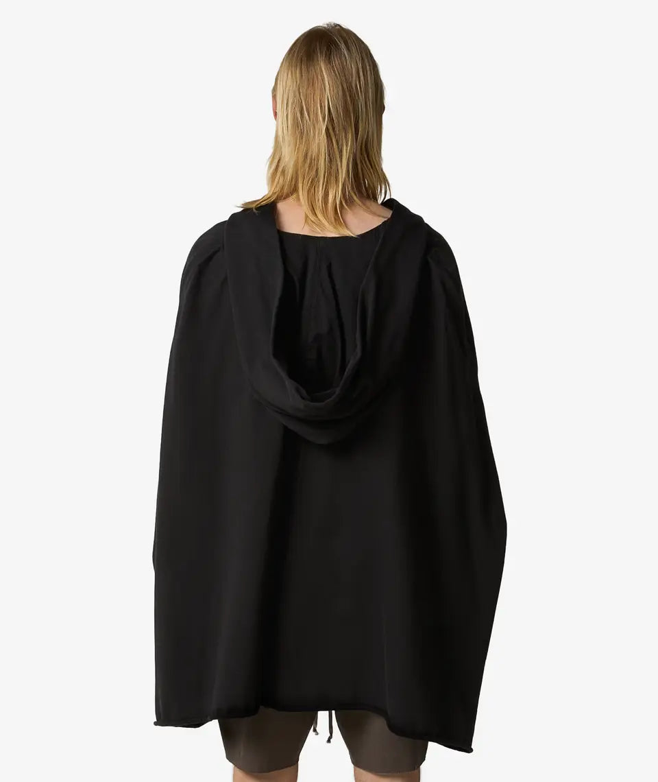 Rick Owens Kaftan Hoodie - Black
