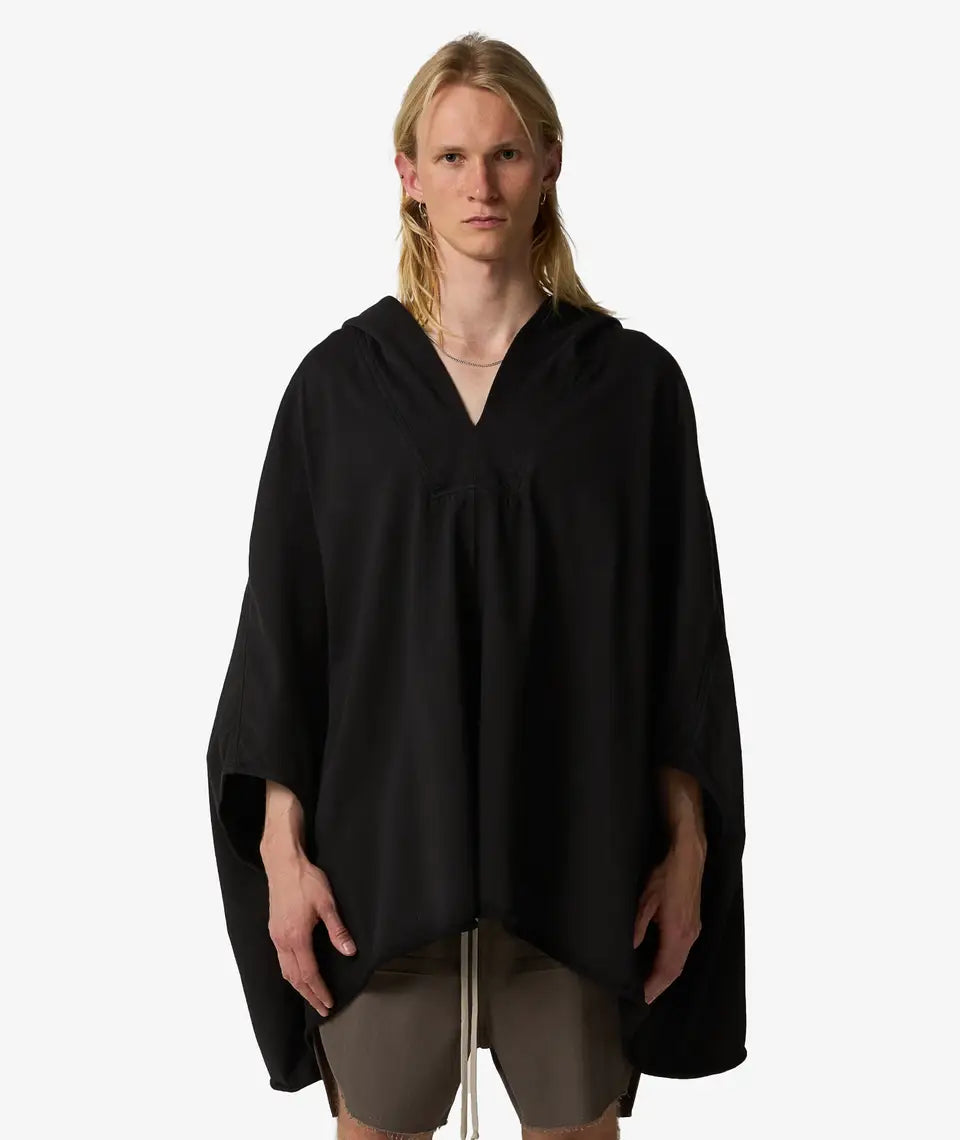 Rick Owens Kaftan Hoodie - Black