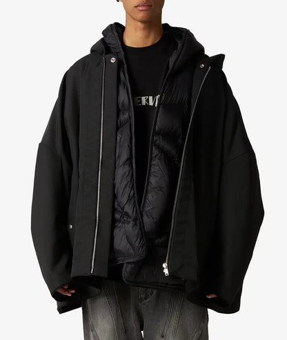 Rick Owens Hooded Peter Down Jacket - Black