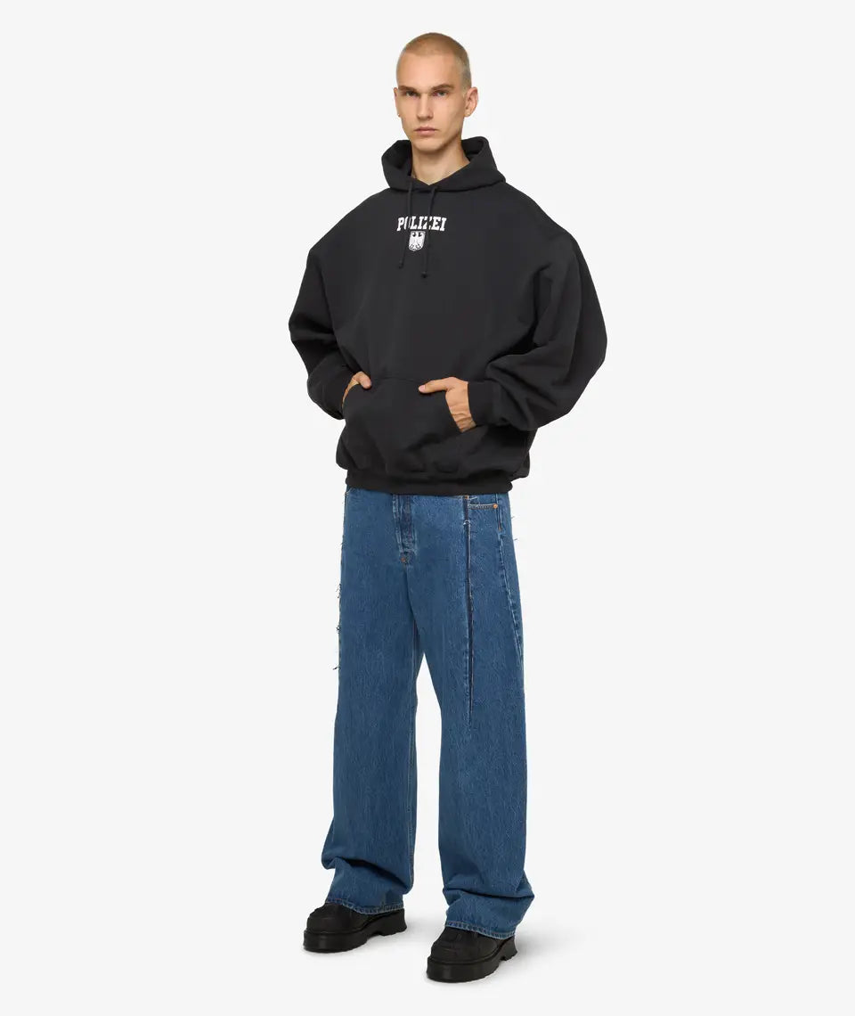 VETEMENTS Polizei Oversized Hoodie - Black