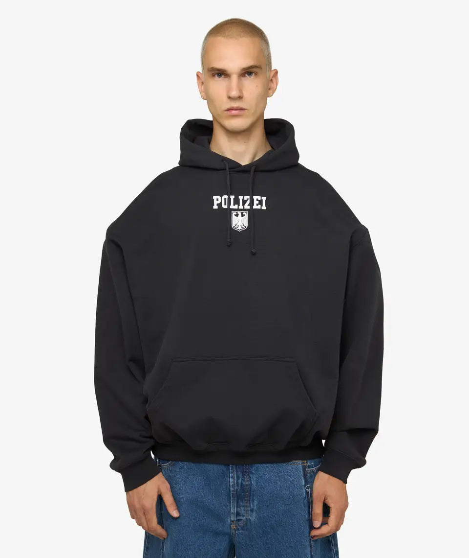 VETEMENTS Polizei Oversized Hoodie - Black