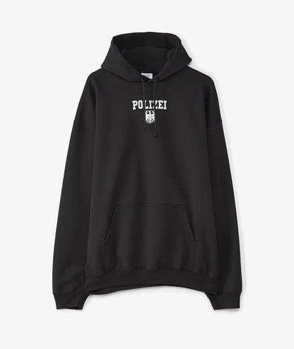 VETEMENTS Polizei Oversized Hoodie - Black