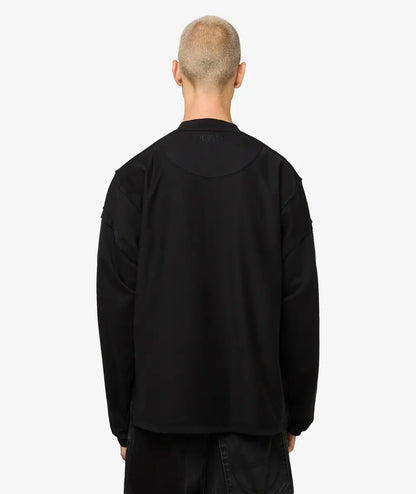 VETEMENTS Embroidered Reworked Long Sleeve T-Shirt - Black