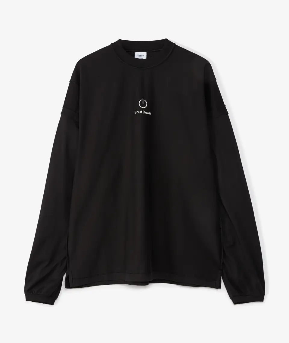 VETEMENTS Embroidered Reworked Long Sleeve T-Shirt - Black