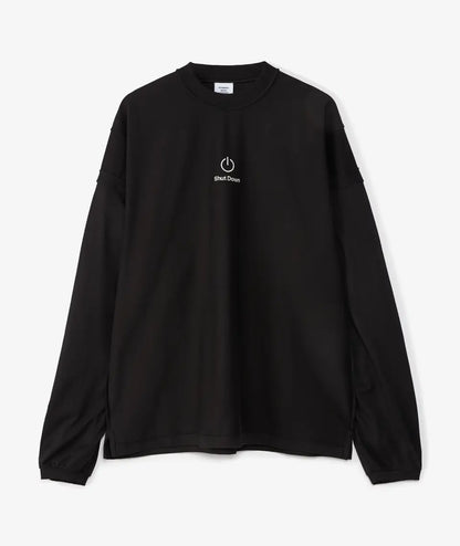 VETEMENTS Embroidered Reworked Long Sleeve T-Shirt - Black