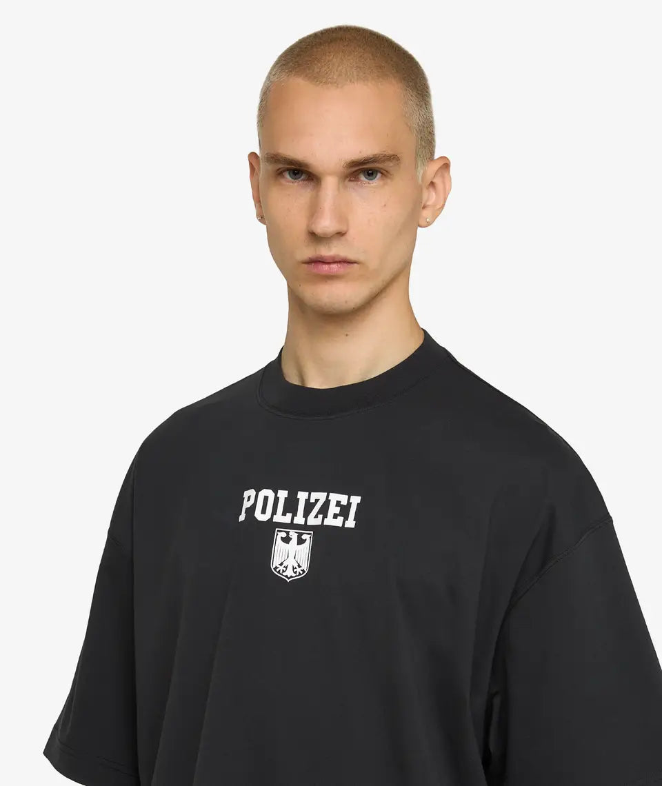 VETEMENTS Polizei Regular T-Shirt - Black
