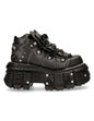 New Rock Boot ANKLE IMPERFECT WITH LACES M-TANK106-C4 Black