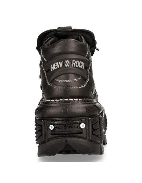 New Rock Boot ANKLE IMPERFECT WITH LACES M-TANK106-C4 Black