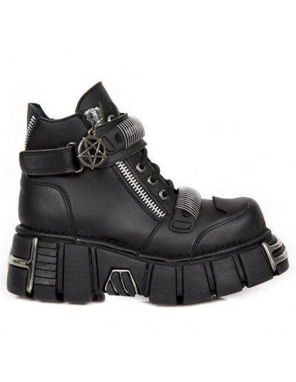 New Rock ANKLE BOOT METALLIC M-1065-V1 Black