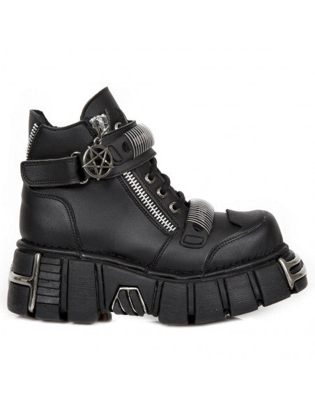 New Rock ANKLE BOOT METALLIC M-1065-V1 Black