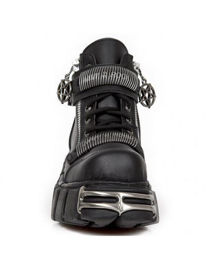 New Rock ANKLE BOOT METALLIC M-1065-V1 Black