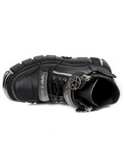 New Rock ANKLE BOOT METALLIC M-1065-V1 Black