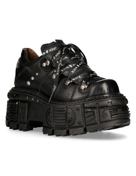 New Rock Boots IMPERFECT WITH LACES M-TANK120NSHLACE-S1 Black