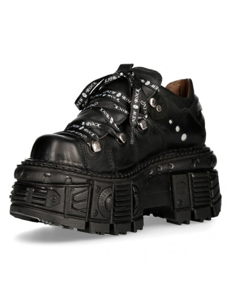 New Rock Boots IMPERFECT WITH LACES M-TANK120NSHLACE-S1 Black