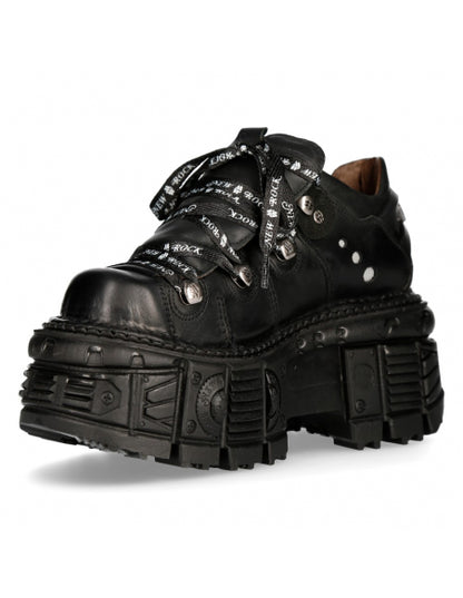 New Rock Boots IMPERFECT WITH LACES M-TANK120NSHLACE-S1 Black