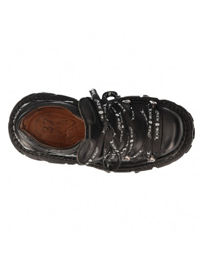 New Rock Boots IMPERFECT WITH LACES M-TANK120NSHLACE-S1 Black